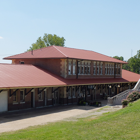 View of Poplar Bluff depot from the city side.