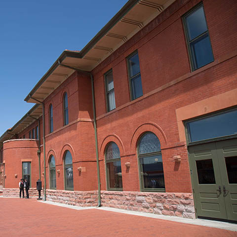 Dodge City depot from the platform.