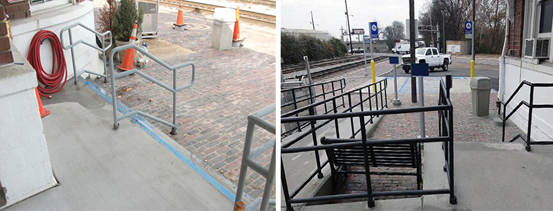 New exterior ramp and stairs at Tuscaloosa, Ala.