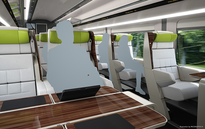 Conceptual First class car interior.