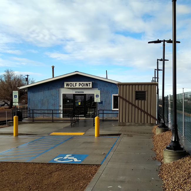 Wolf Point, Mont., Amtrak station