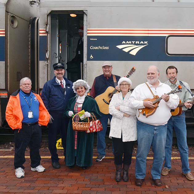 Kirkwood volunteers on the platform