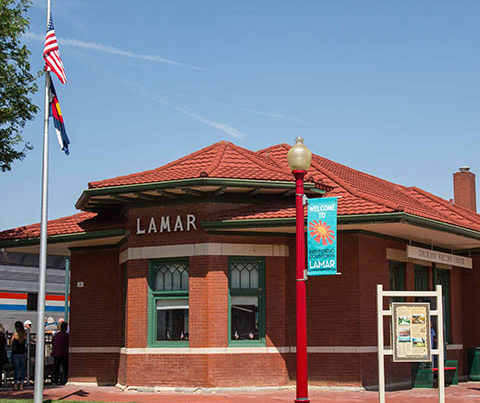 View of the Lamar depot.