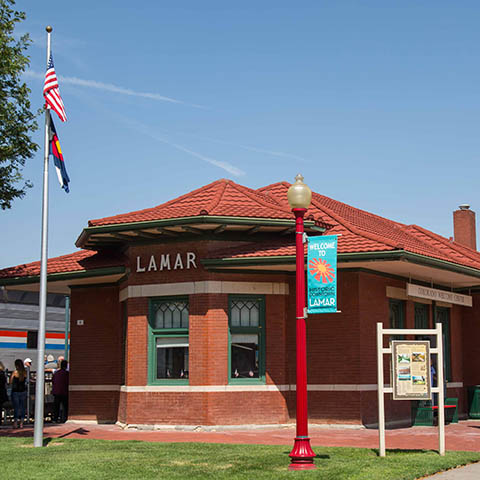 View of the Lamar depot.