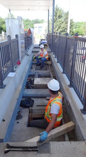 Disassembling the Ann Arbor setback shuttle platform