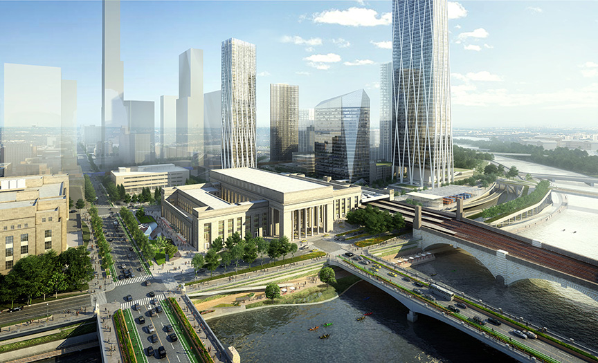 30th Street plaza as seen from the southeast