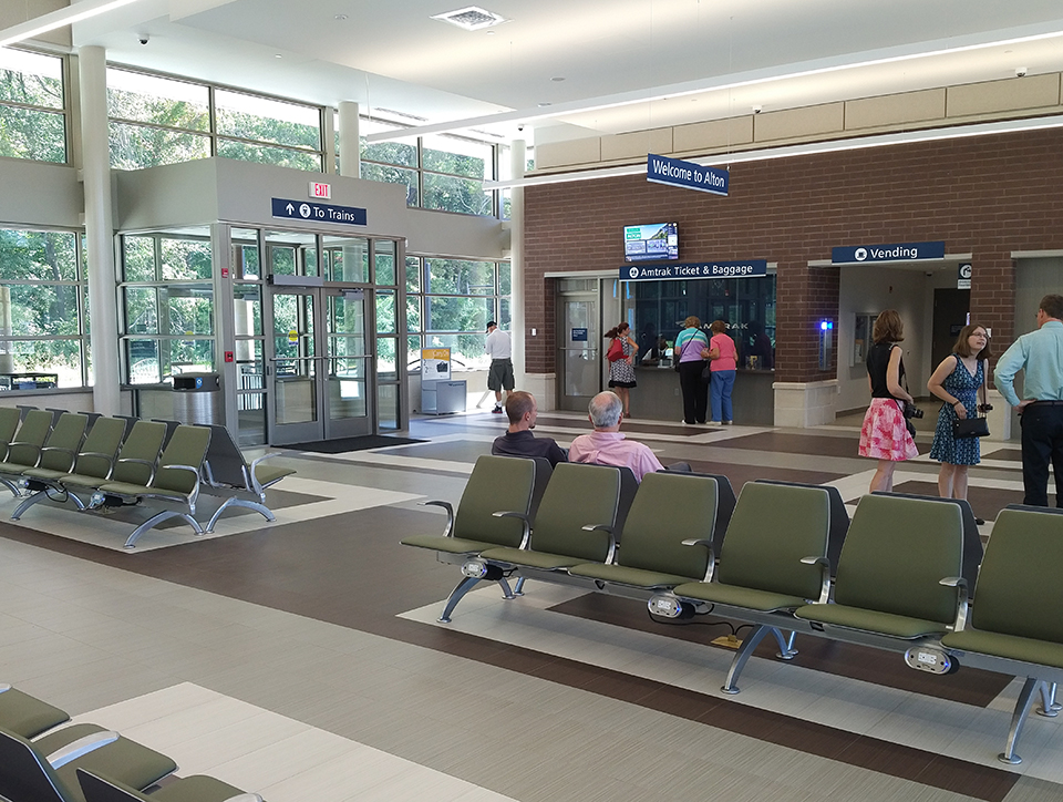 Alton station waiting room, 2017.