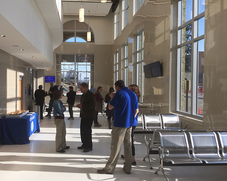 Lobby of the Joliet station.