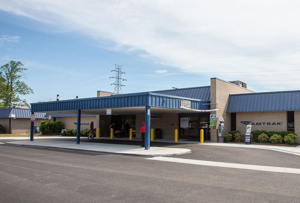 Exterior view of the Richmond Staples Mill Station.
