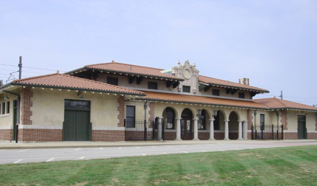 Front facade of the Westerly, R.I., depot.