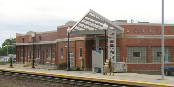 Sedalia, Missouri, Amtrak station.
