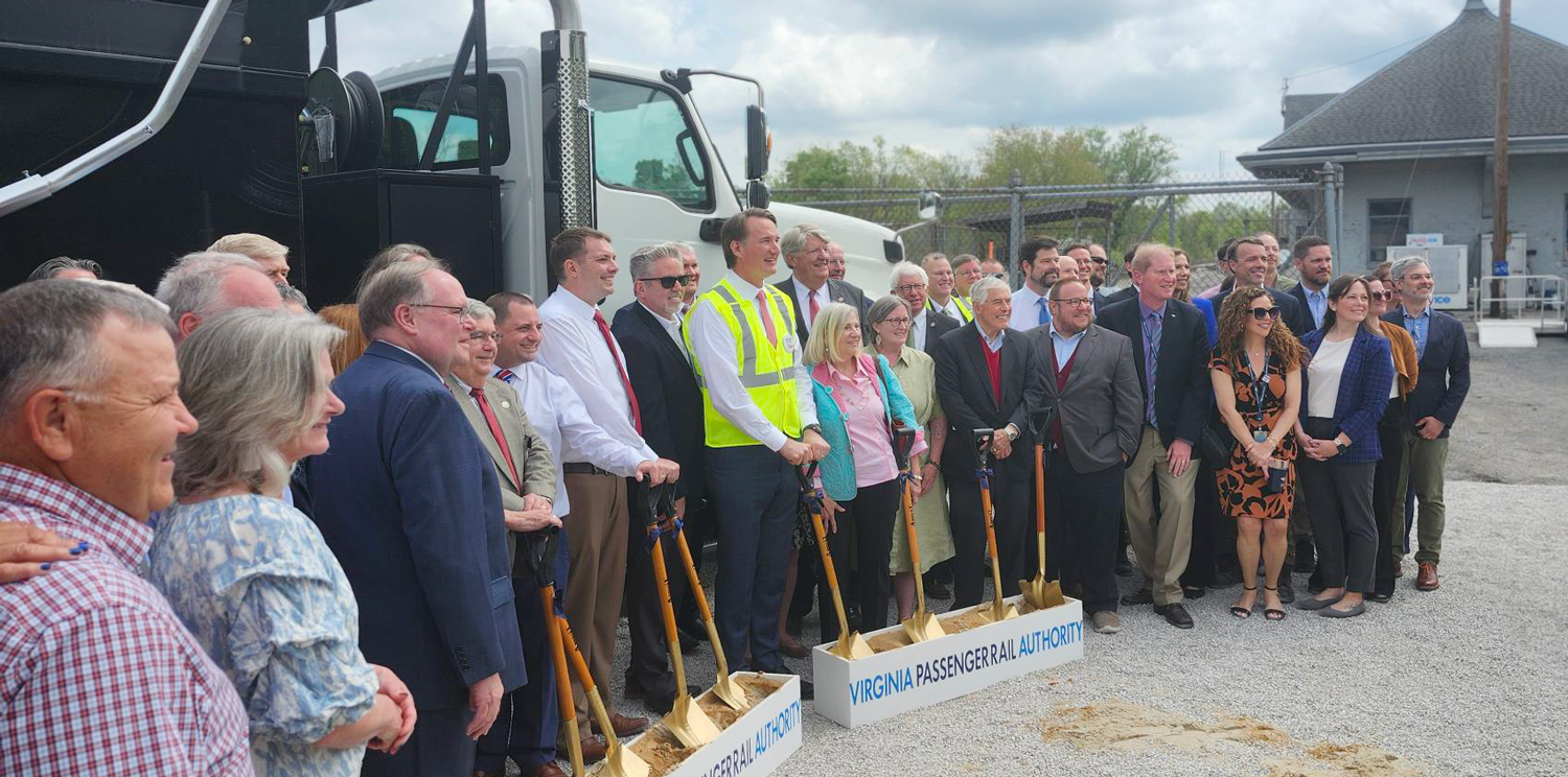 Virginia leaders break ground on rail expansion to the New River Valley.