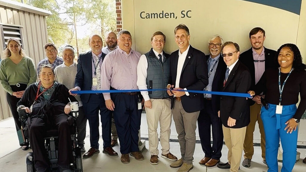 Amtrak and local leaders cut the ribbon on station improvements in Camden, S.C.