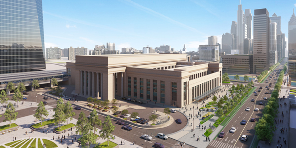 Rendering of Gray 30th Street Station