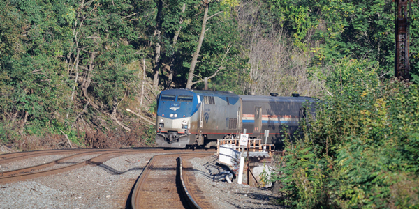 The Pennsylvanian rounds a curve.